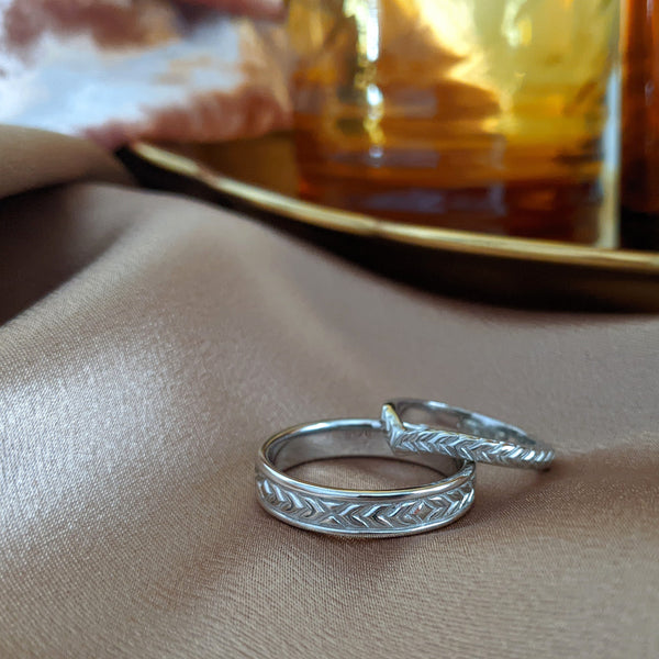 John and Meg's Engraved Wedding Rings