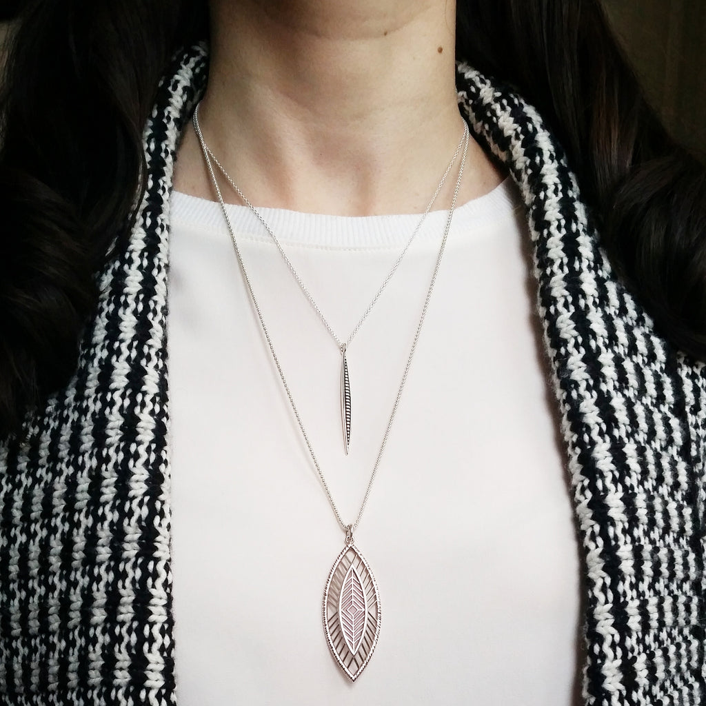 Styling Necklaces with a Winter Cardigan