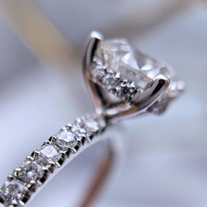 Sparkly Engagement Ring with Pavé Diamonds