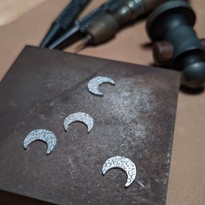 In Progress with the Mini Moon Earrings