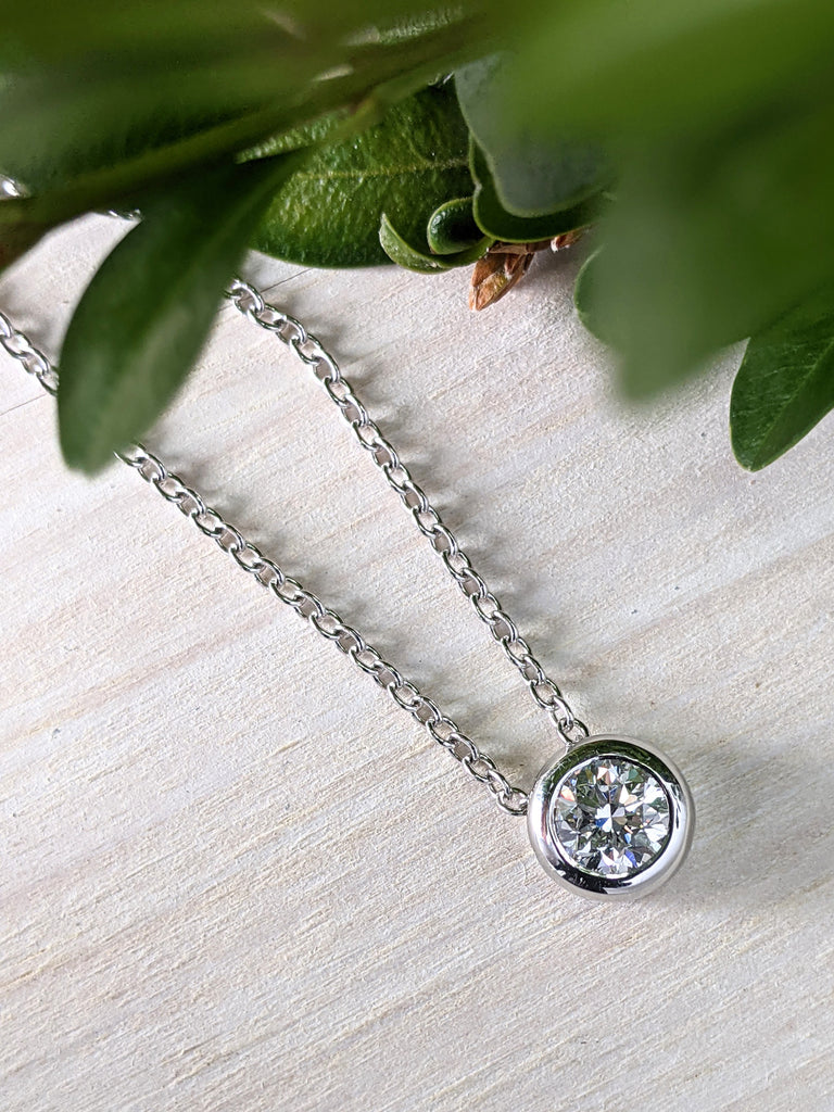 Classic Solitaire Pendant from an Heirloom Diamond