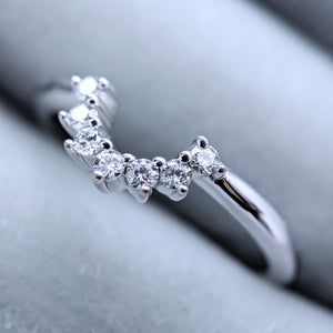 Custom Diamond Contour Wedding Ring