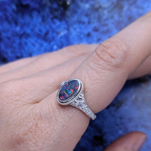 Play-of-Color in a Custom Opal Ring