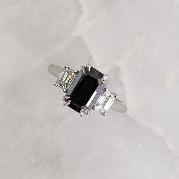 Cassie's Black Diamond Engagement Ring