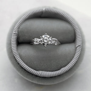 Bypass Diamond Engagement Ring