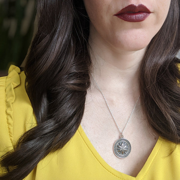 Star Anise Coin Medallion Pendant