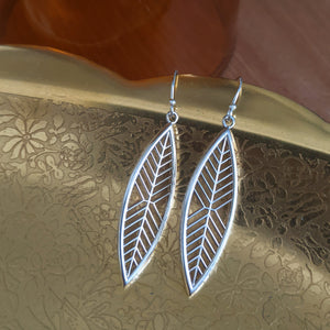 Silver Marquise Earrings