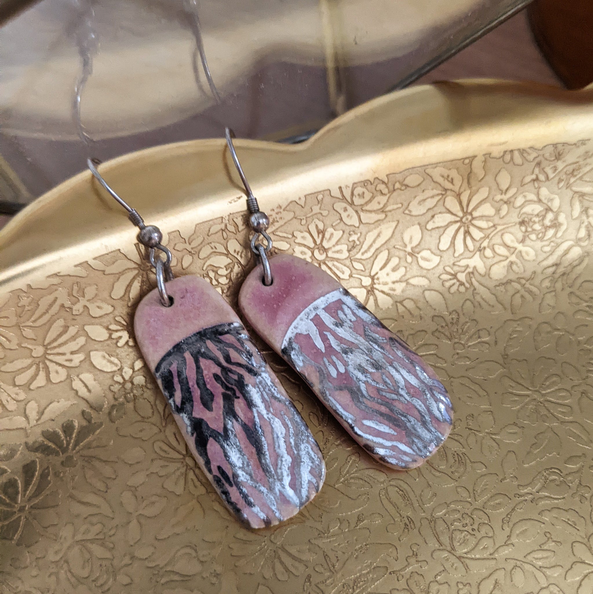 Ceramic Earrings - Pink