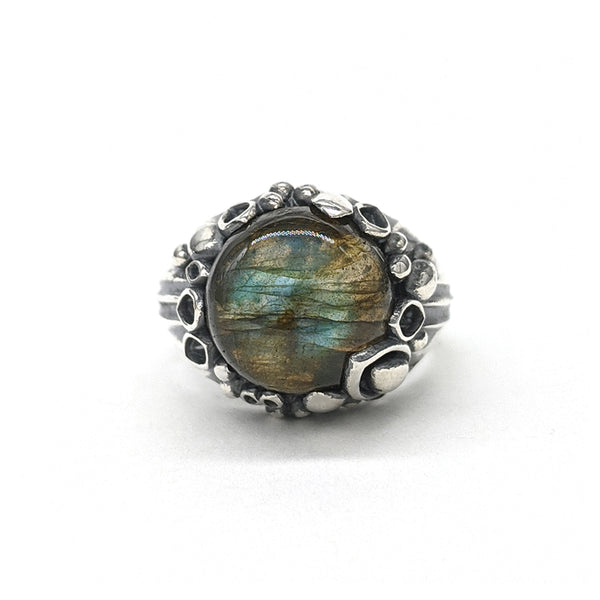 Lily Dome Ring in Labradorite
